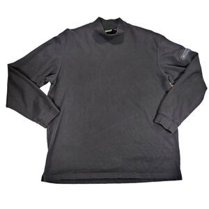 Eddie Bauer Sweat Shirt Mens Size L Black Long Sleeve Mock Neck